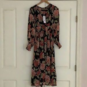 Ever New Evie Floral Midi Dress Sz 6